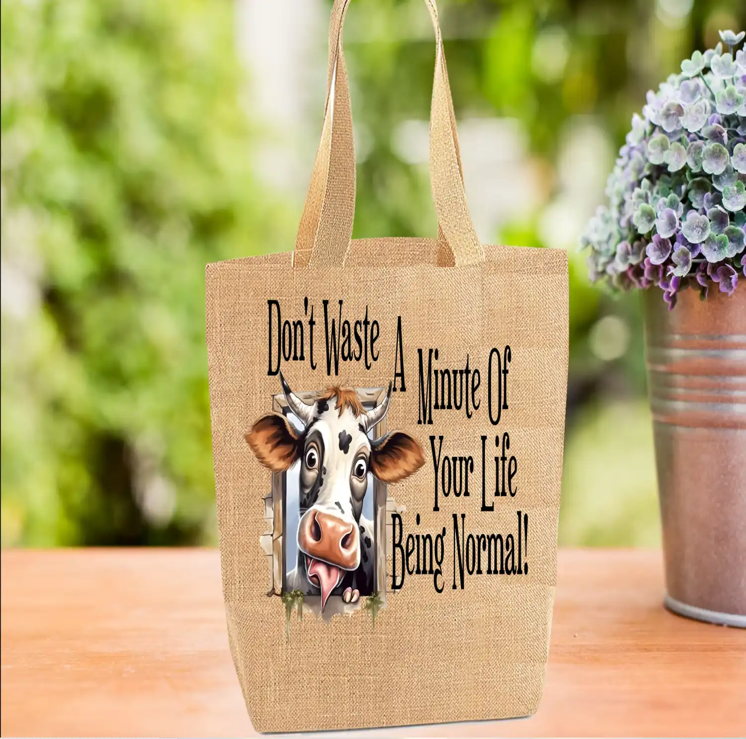 Cow Tote Bag, Cow Bag, Personalised Tote Bag